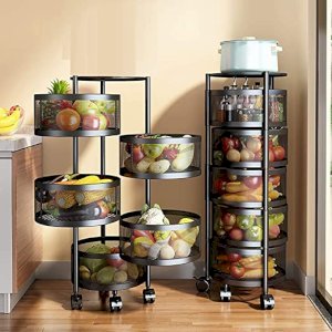 5-Layer Multifunctional Rotating Kitchen Storage  Rack