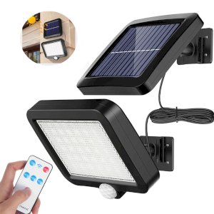 56 LED Solar Sensor Indoor Outdoor Light with Remote Control