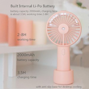  Rechargeable Mini  Water Spray Mist Electric Fan