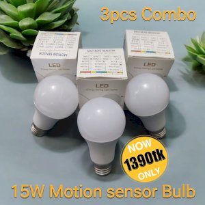 3 Pcs Combo – 15W Smart Motion Sensor Bulb