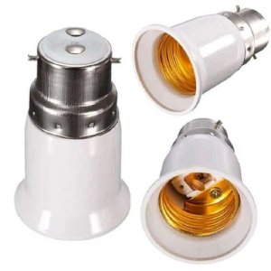 B22 to E27 Converter Pin to Screw Converter Bulb Holder